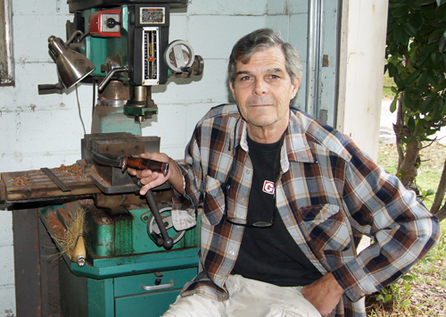 Rob Davidson at the vertical milling machine